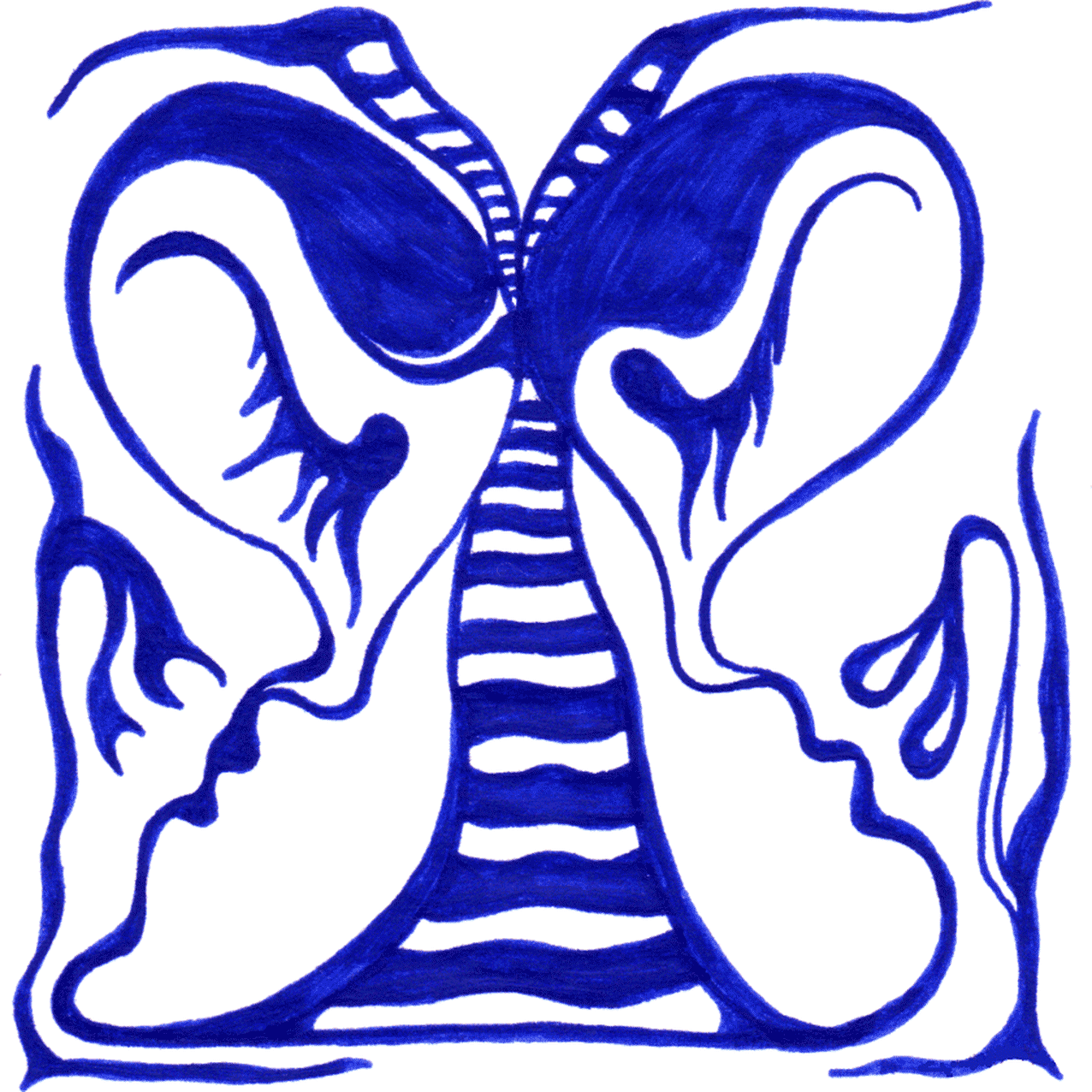 Abstrakte Illustration „Wahl“ mit geschwungenen Linien als Symbol für Entscheidungen und Wege