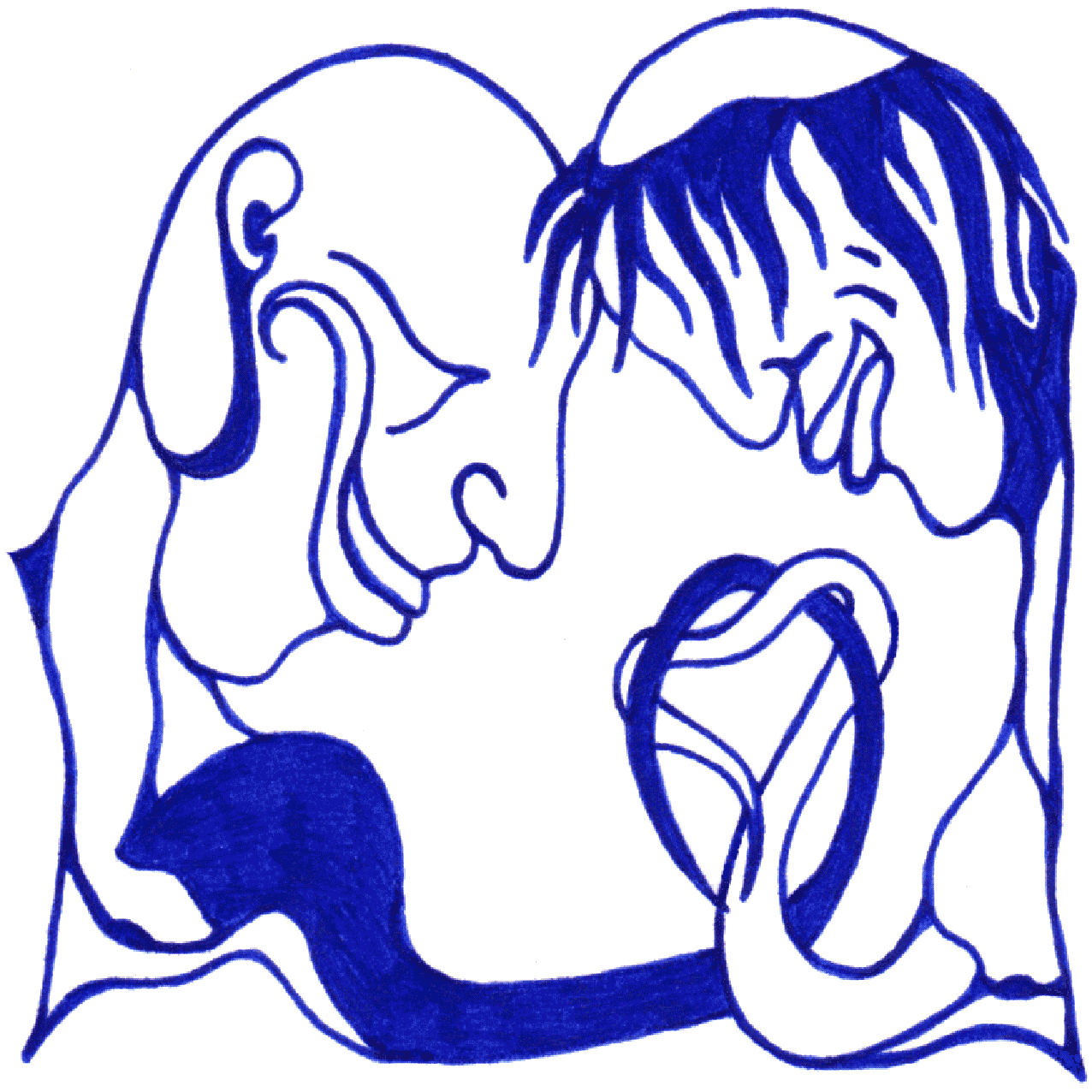 Ruhige Linienkomposition „Wieder Frieden“ als Symbol für Ausgleich nach Konflikt