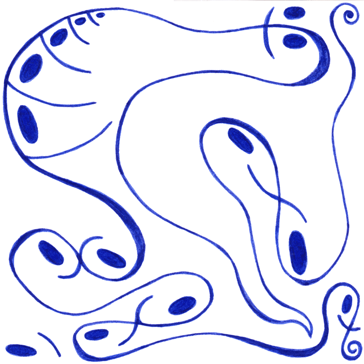 Friedlich „Zufriedene“ – Tintenbild von vertrauter Nähe und gemeinsamer Wärme