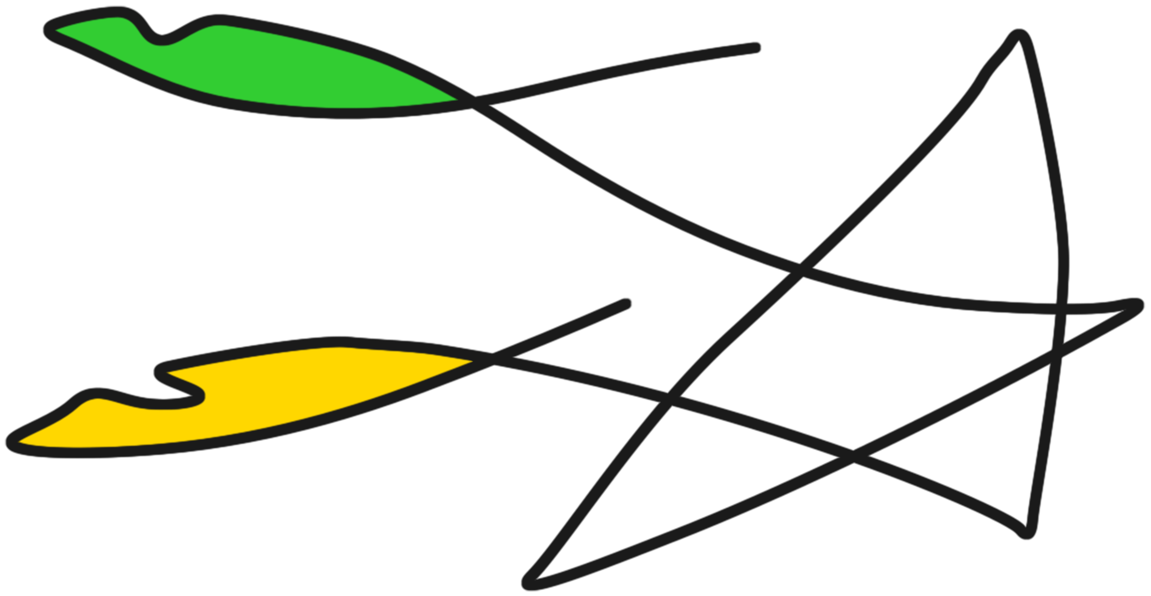 Glück ARCATRA Linienbild mit Farbakzenten und hoffnungsvoller Bewegung