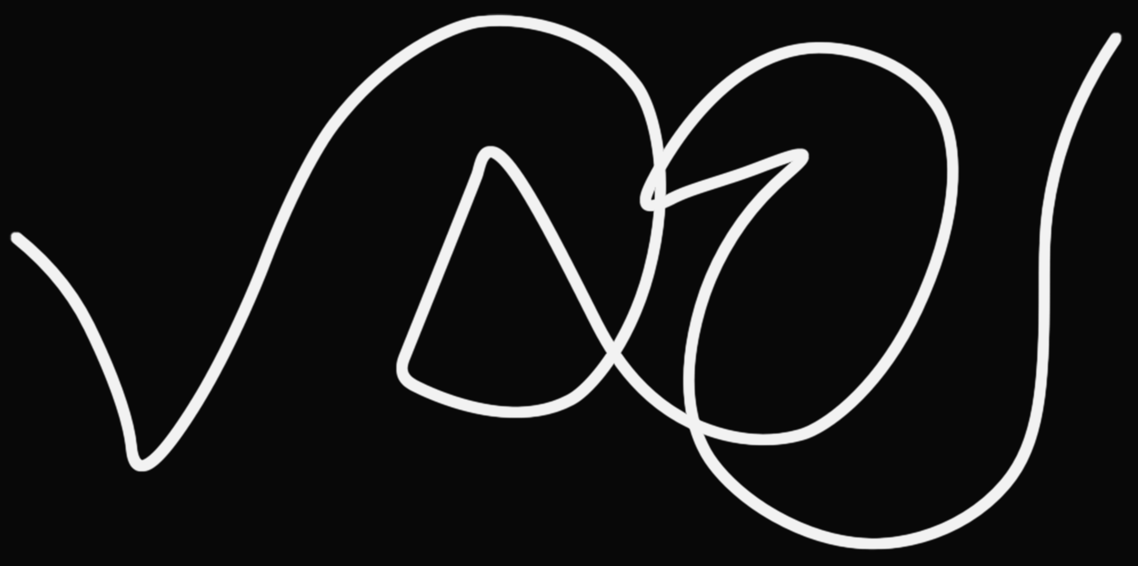 Hass ARCATRA Einlinienzeichnung in heller Linienführung für dunklen Hintergrund