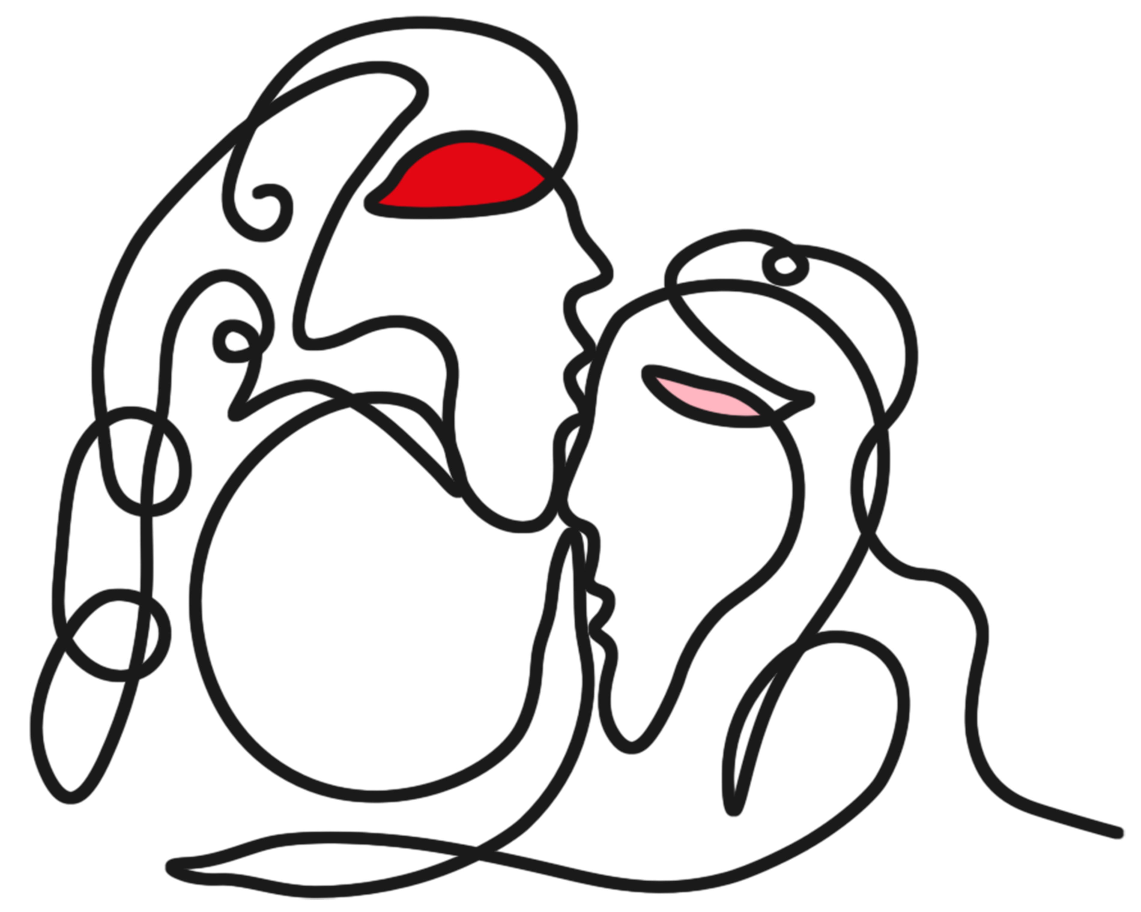 Die Liebe ARCATRA Interpretation mit kleiner Farbfläche und stiller Nähe