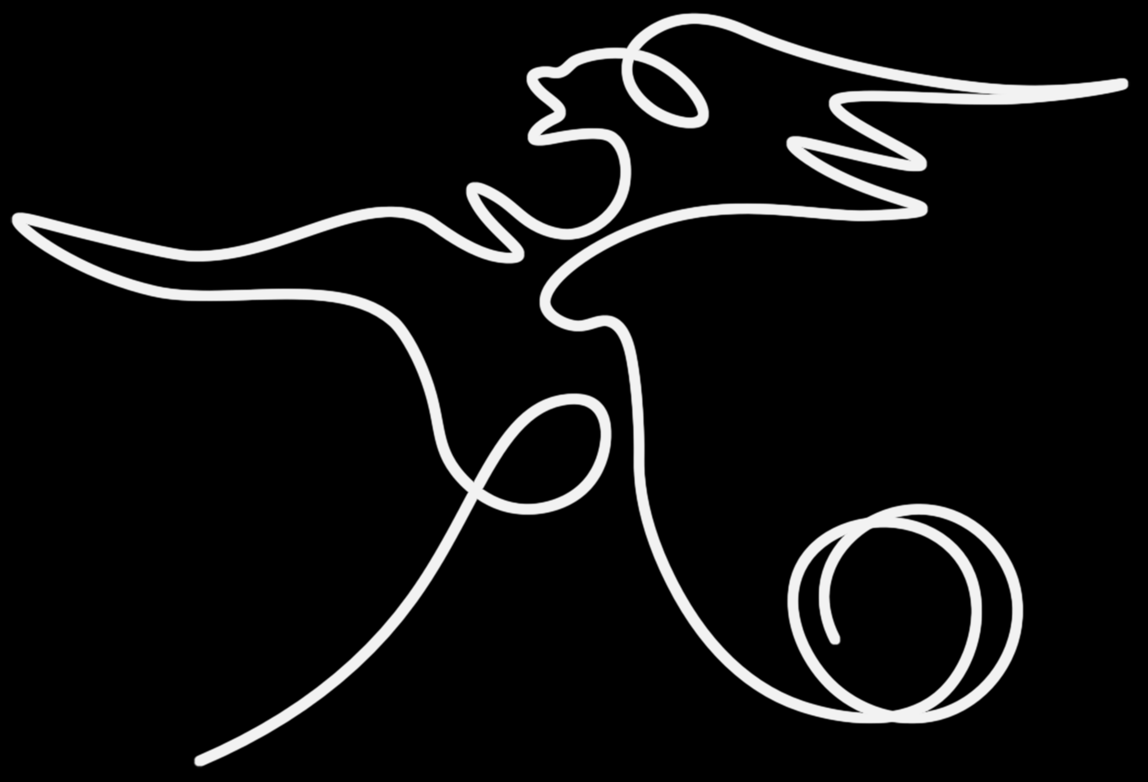 Wut ARCATRA Einlinienzeichnung in heller Linienführung für dunklen Hintergrund