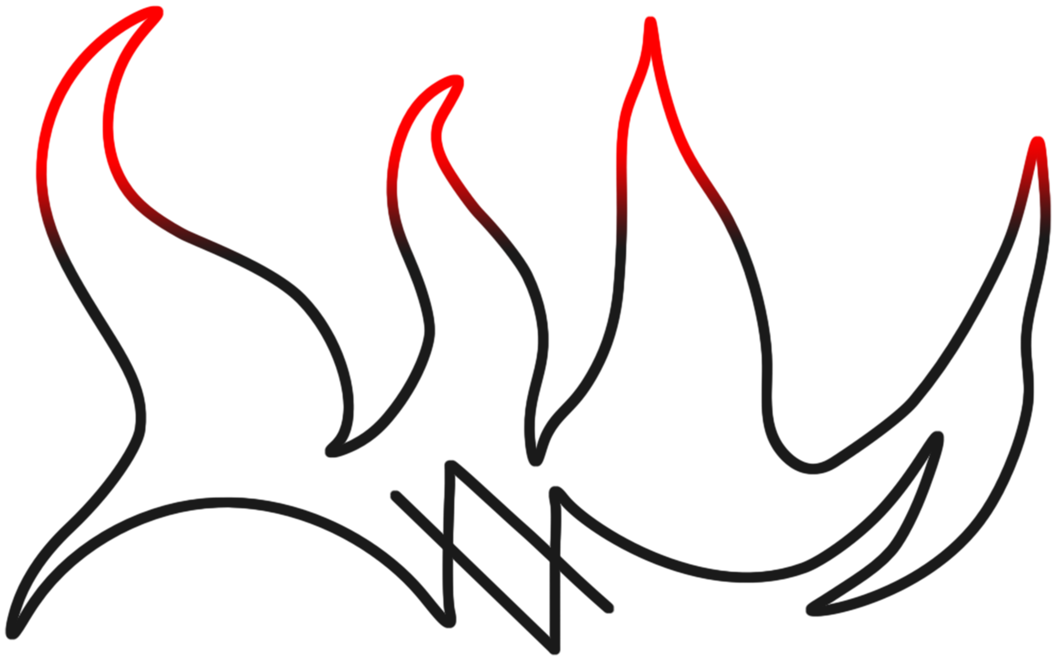 Zorn ARCATRA Darstellung mit Farbverlauf und intensiver Flammenbewegung