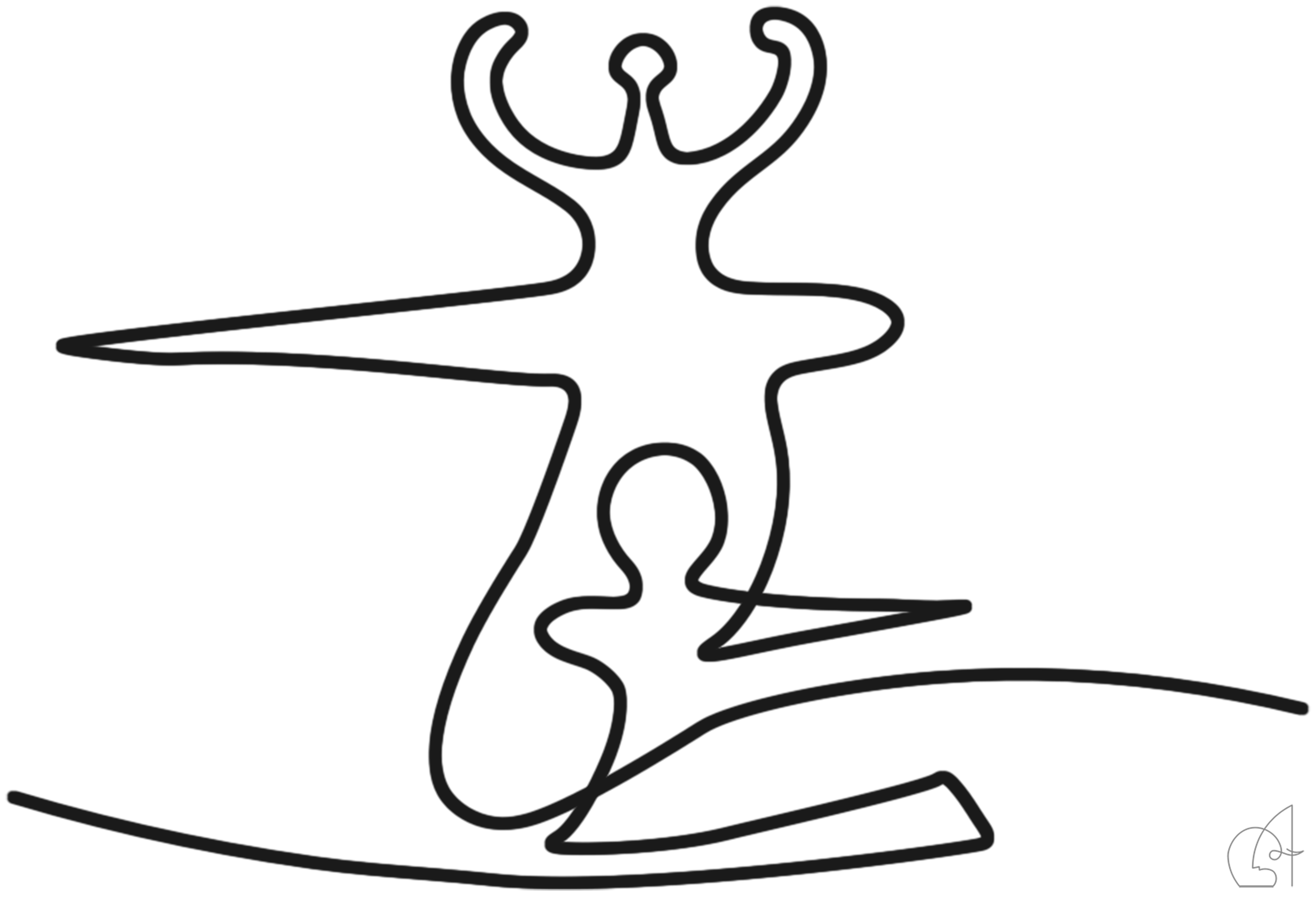 Selbstvertrauen ARCATRA Bild, kleine Figur mit großem Schatten, zeigt innere Größe